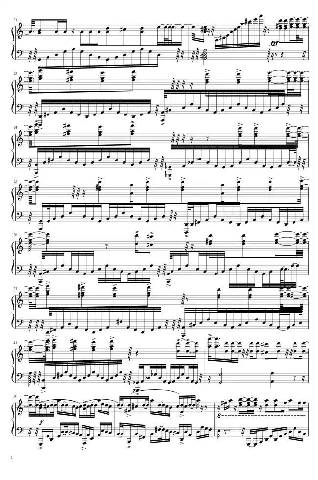 Sheet music page 2 Sign - Advanced Version