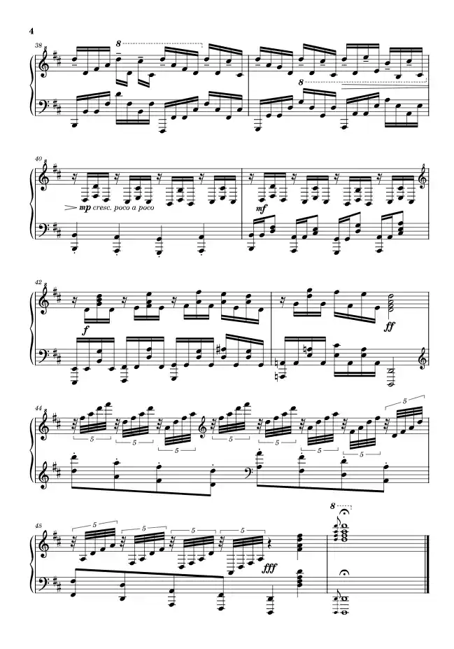 Sheet music page 4 Silhouette - Advanced Version