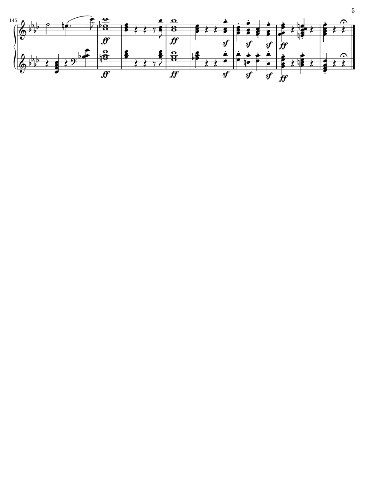 Notenseite 5, Sonate Nr. 1 f-Moll op. 2 Nr. 1 (1. Satz) - Fortgeschrittene Version