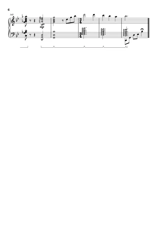 Sheet music page 6 Sophie in Exile - Advanced Version