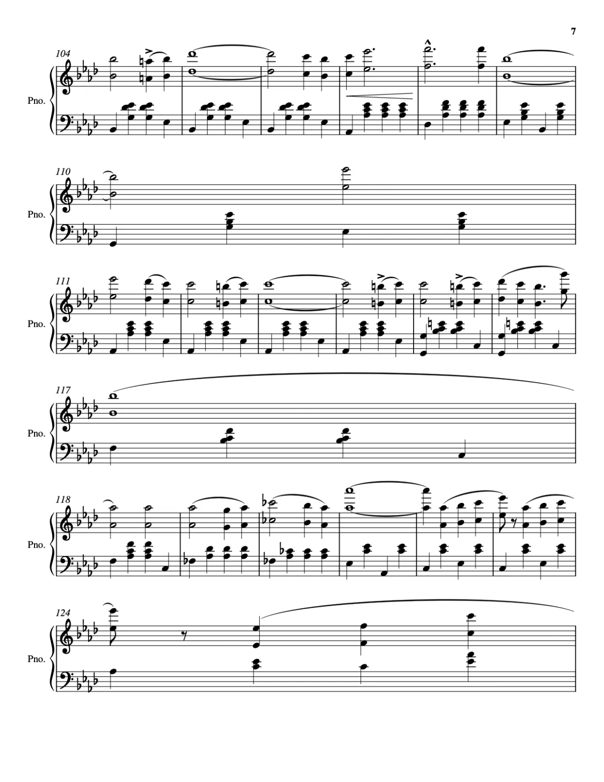 Sheet music page 7, The Stars and Stripes Forever - Advanced Version