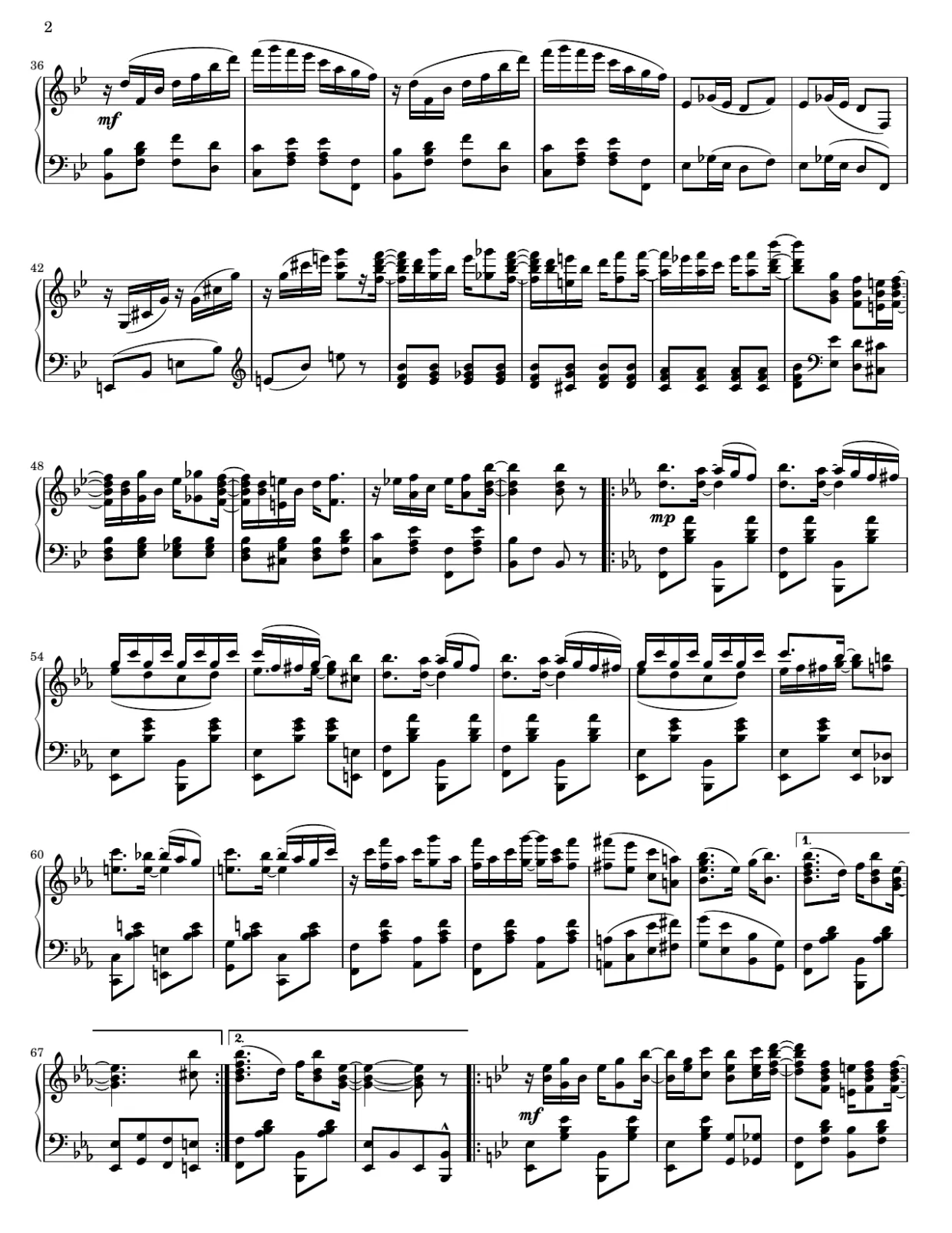 Partition page 2, Sugar Cane - Version Avancée