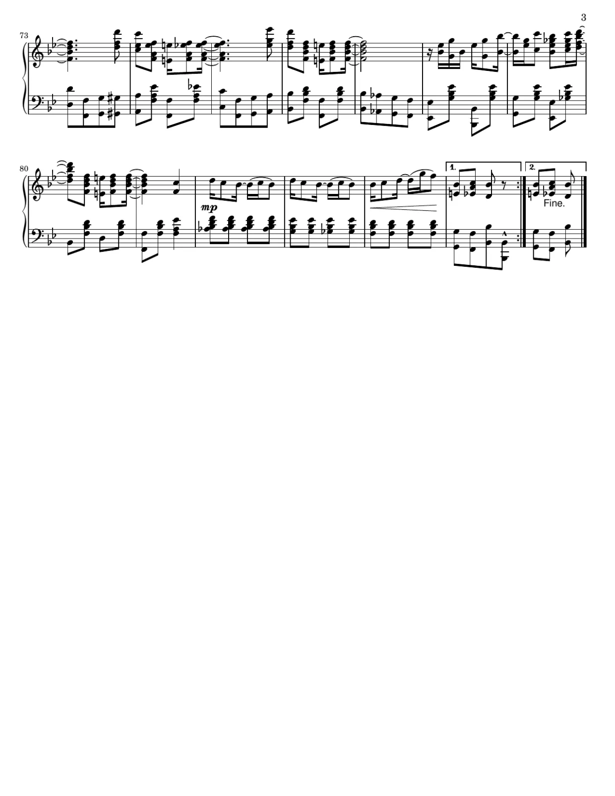 Partition page 3, Sugar Cane - Version Avancée