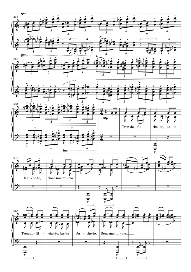 Sheet music page 3 Suliman's Spell - Advanced Version