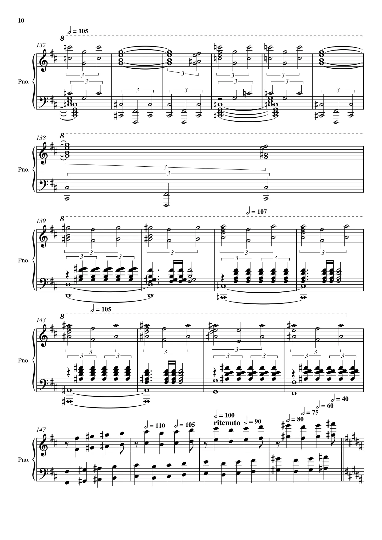 Sheet music page 10 Swan Lake — Scène (Swan Theme) - Advanced Version