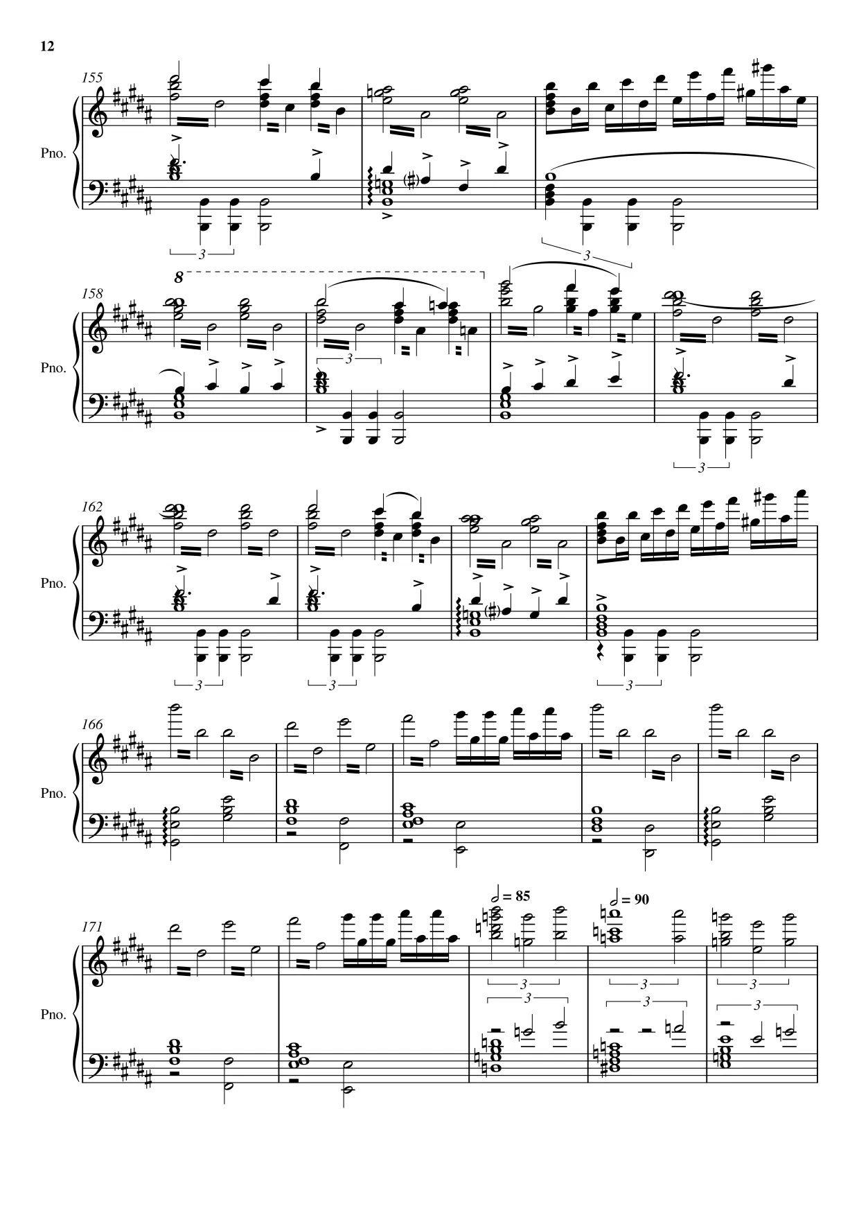 Sheet music page 12 Swan Lake — Scène (Swan Theme) - Advanced Version