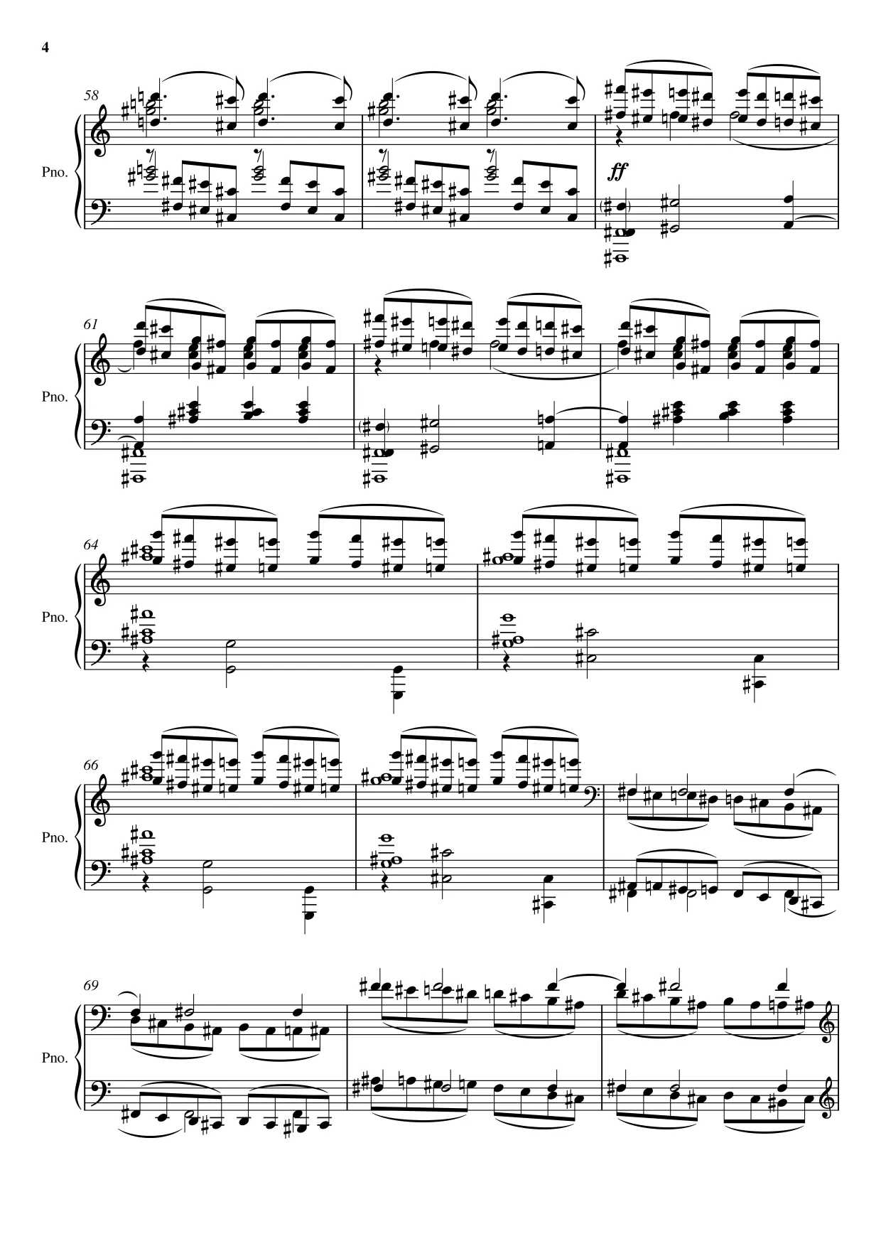 Sheet music page 4 Swan Lake — Scène (Swan Theme) - Advanced Version
