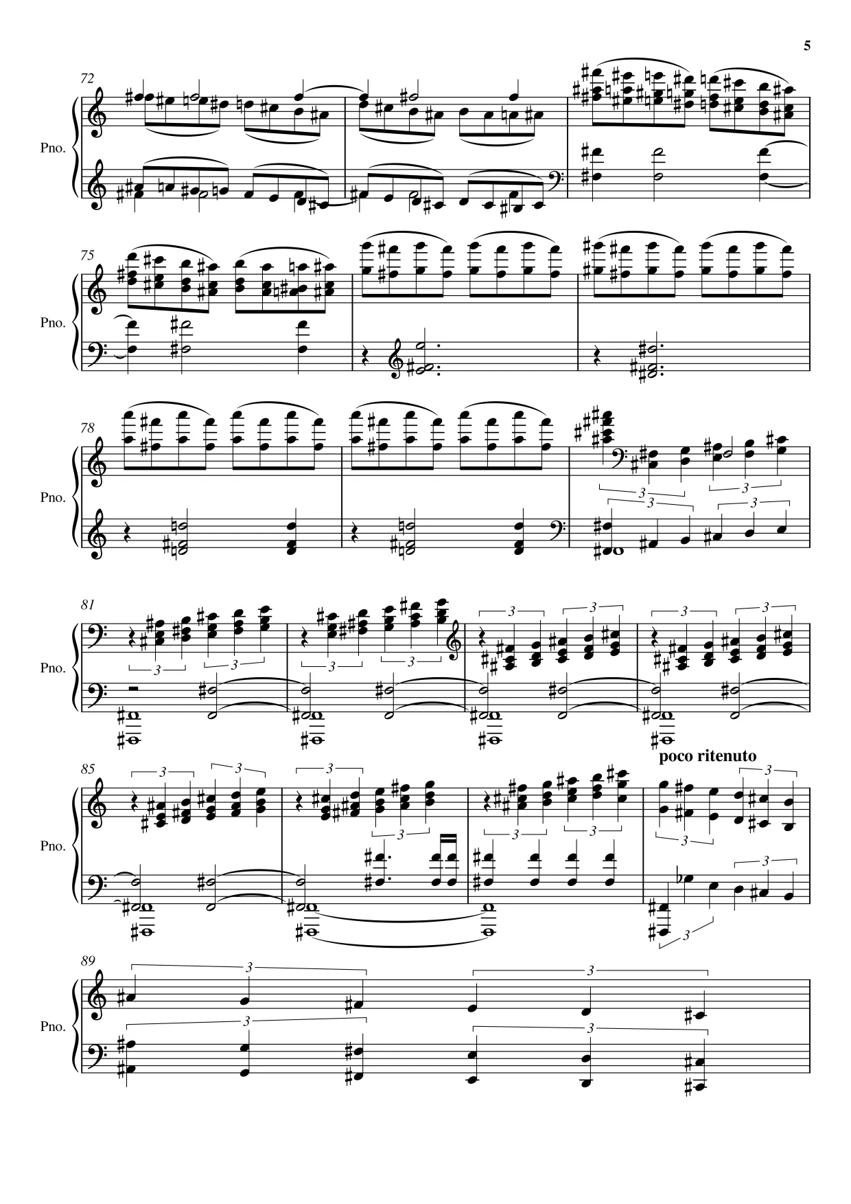 Sheet music page 5 Swan Lake — Scène (Swan Theme) - Advanced Version