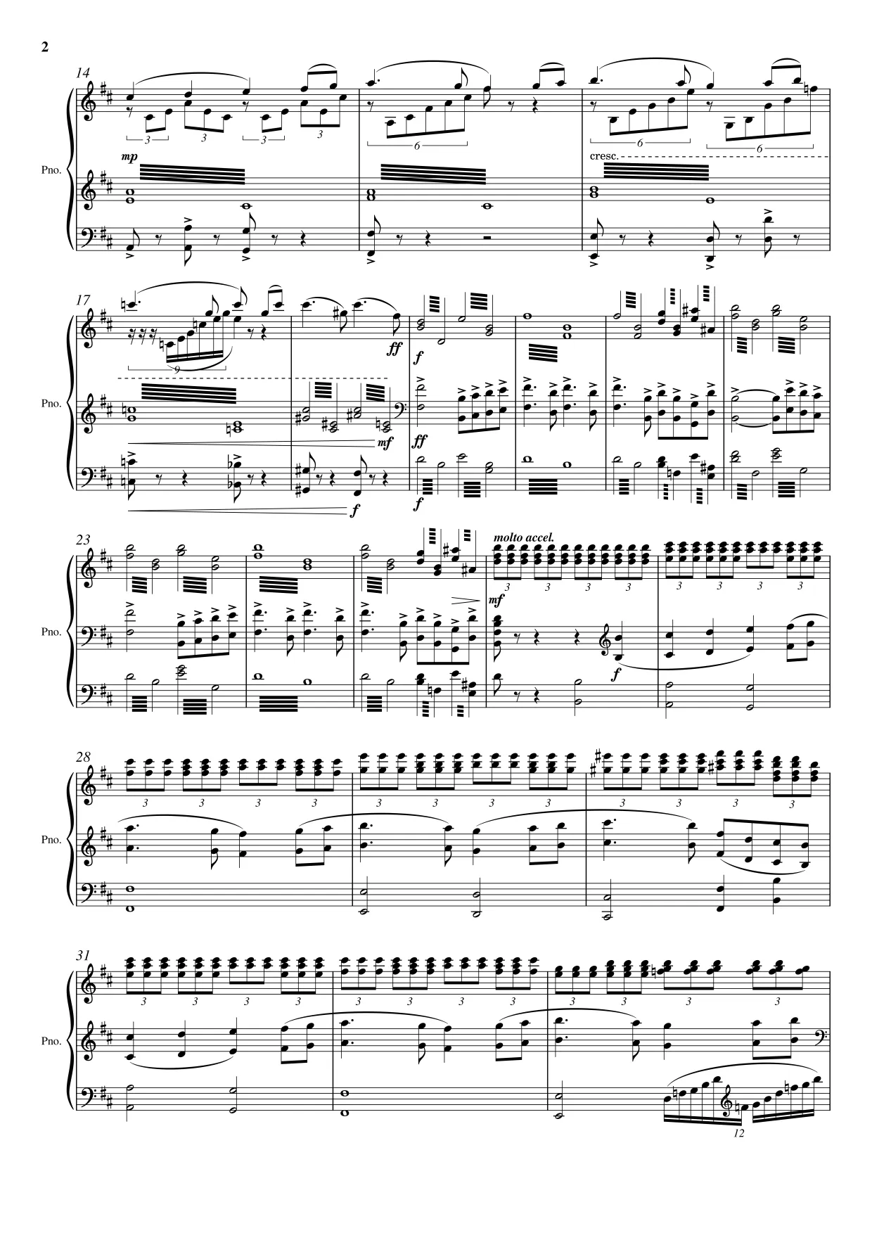 Sheet music page 2 Swan Lake — Scène (Swan Theme) - Intermediate Version