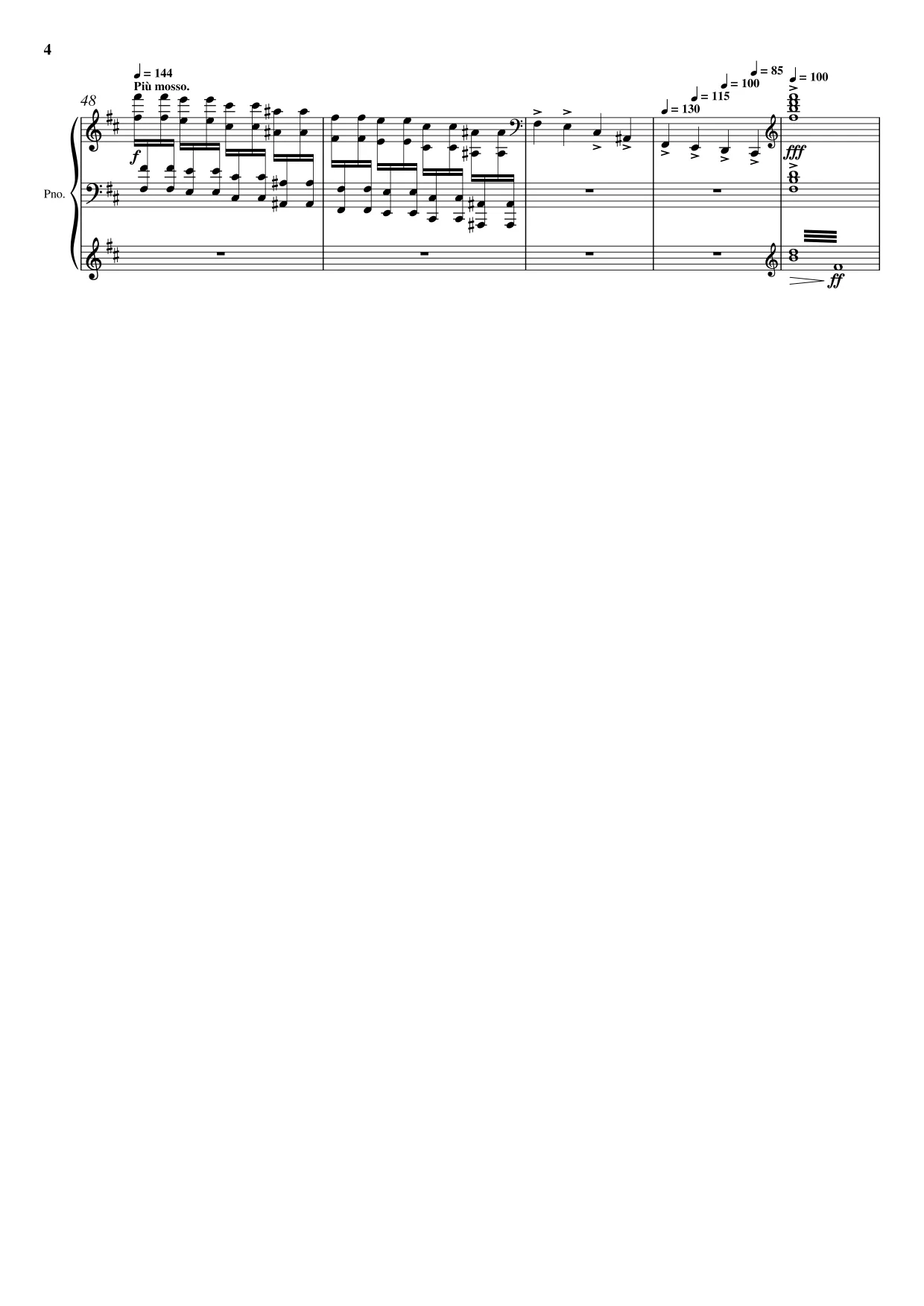 Sheet music page 4 Swan Lake — Scène (Swan Theme) - Intermediate Version