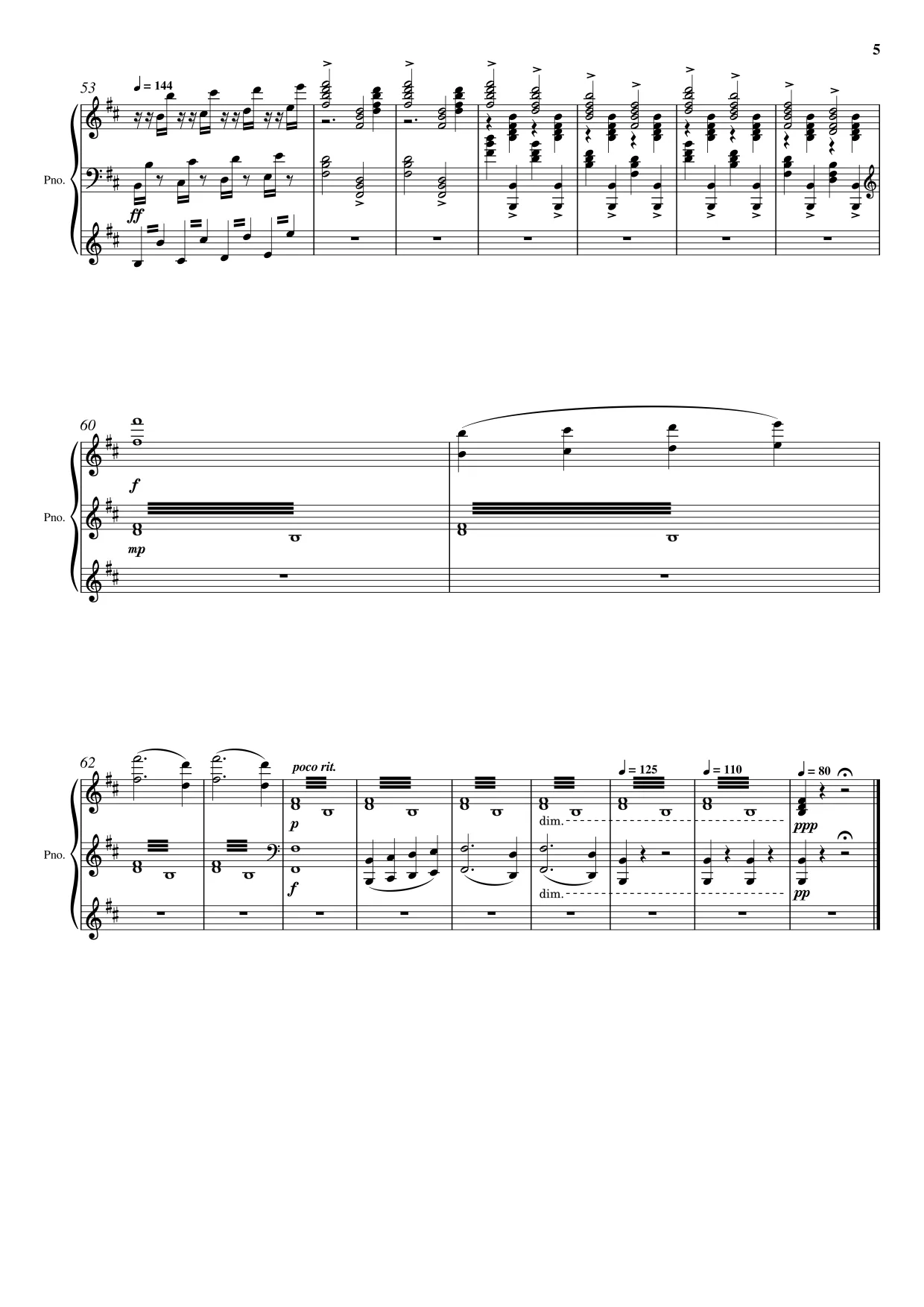 Sheet music page 5 Swan Lake — Scène (Swan Theme) - Intermediate Version