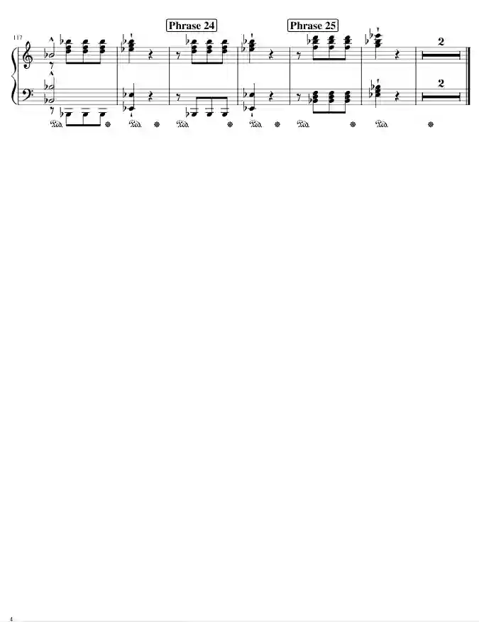 Sheet music page 4 Symphony No. 5 in C minor, Op. 67 - Beginner Version