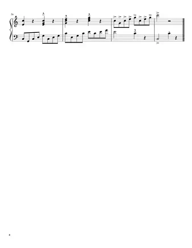 Sheet music page 4 Symphony No. 5 in C minor, Op. 67 - Intermediate Version