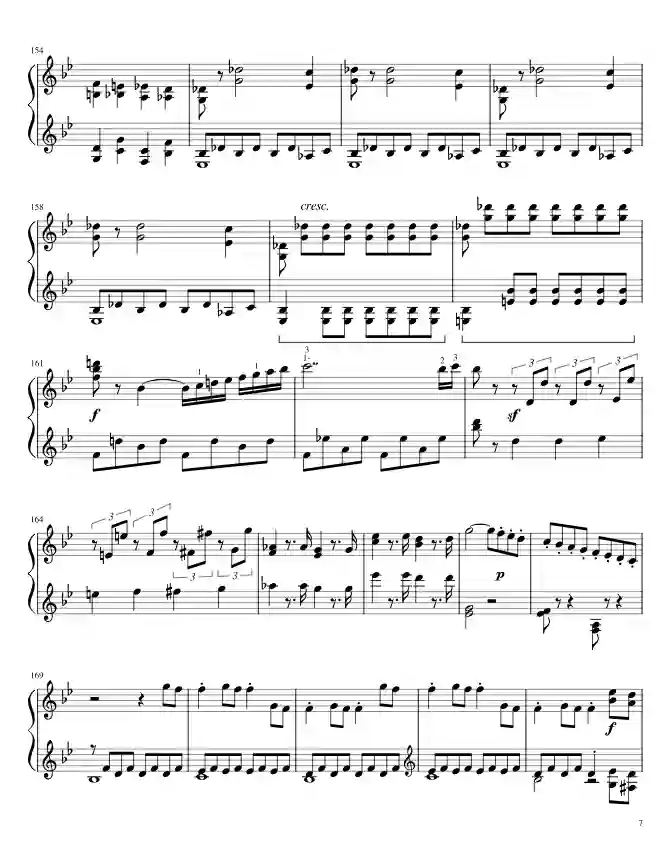 Sheet music page 7 Symphony No. 40 in G Minor, K.550 - Advanced Version