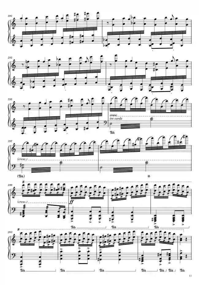 Sheet music page 11 Symphony No. 7, Op.92 in A major - Advanced Version