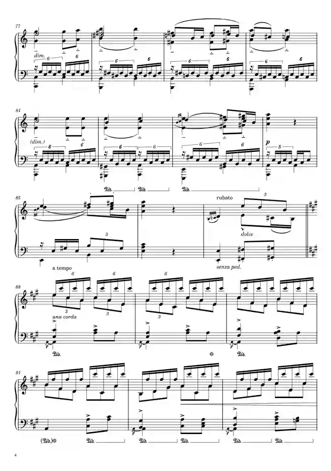 Sheet music page 4 Symphony No. 7, Op.92 in A major - Advanced Version