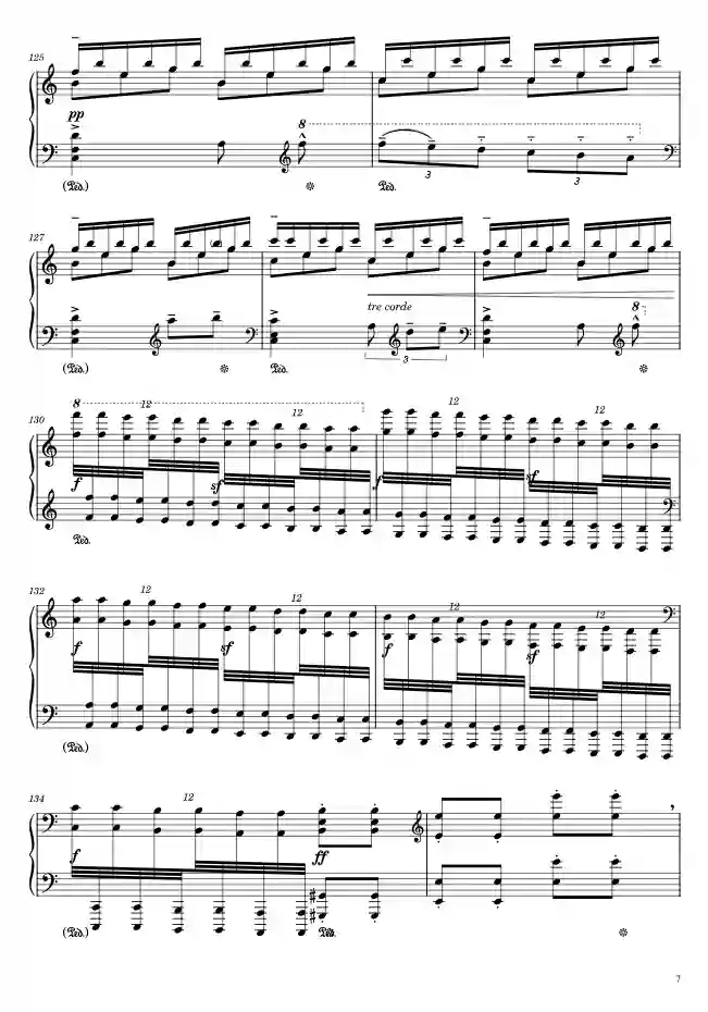 Sheet music page 7 Symphony No. 7, Op.92 in A major - Advanced Version