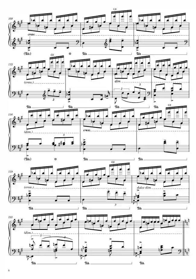 Sheet music page 6 Symphony No. 7, Op.92 in A major - Advanced Version