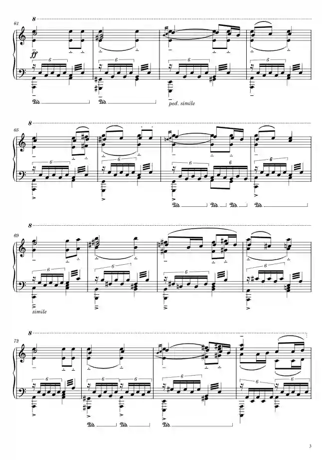 Sheet music page 3 Symphony No. 7, Op.92 in A major - Advanced Version