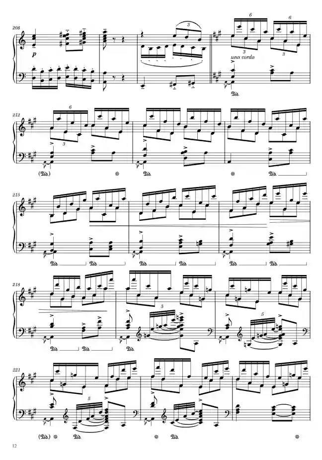 Sheet music page 12 Symphony No. 7, Op.92 in A major - Advanced Version