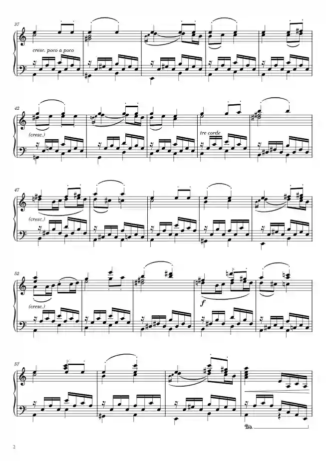 Sheet music page 2 Symphony No. 7, Op.92 in A major - Advanced Version