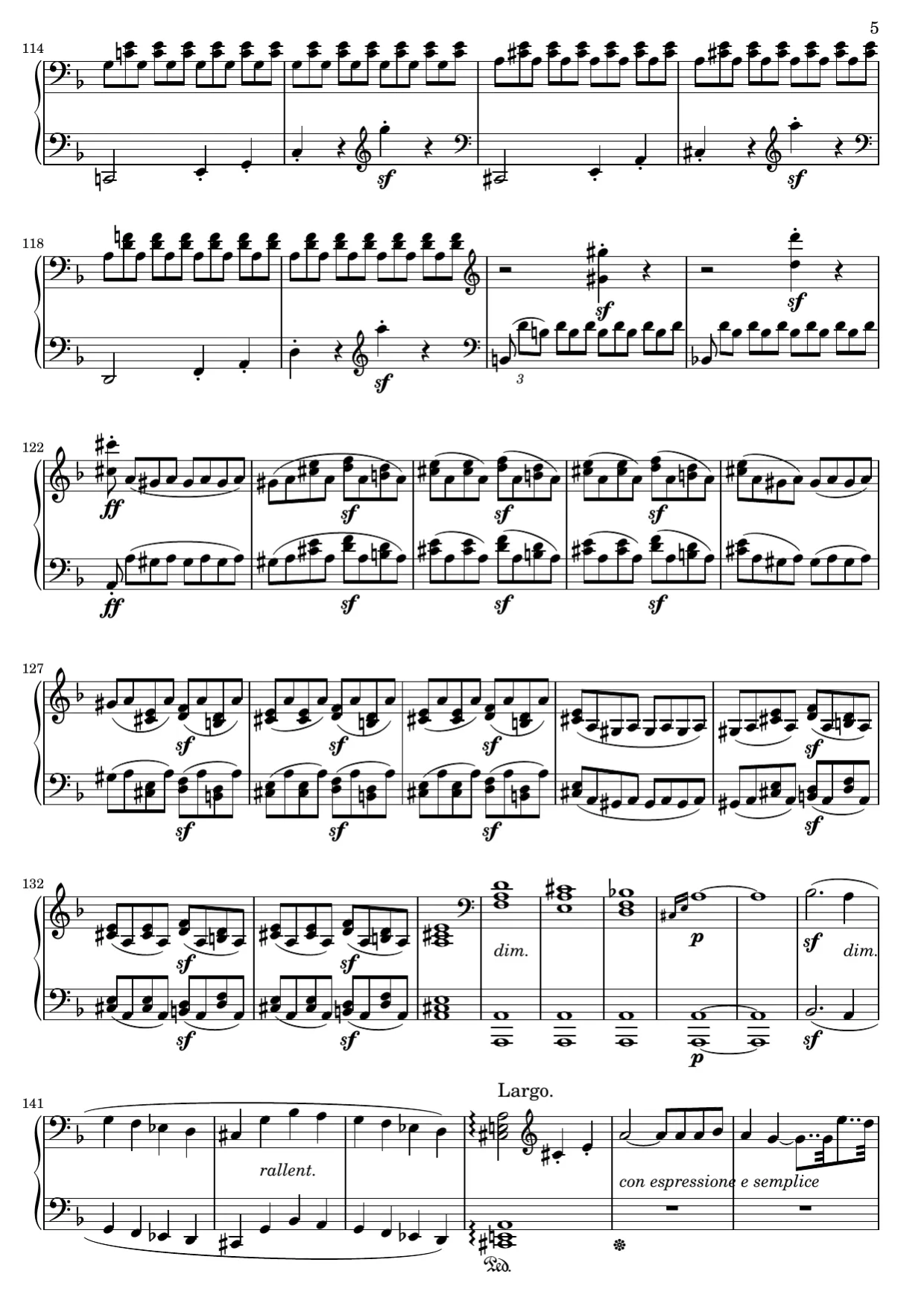 Sheet music page 5, Tempest Sonata (1st Movement) - Advanced Version