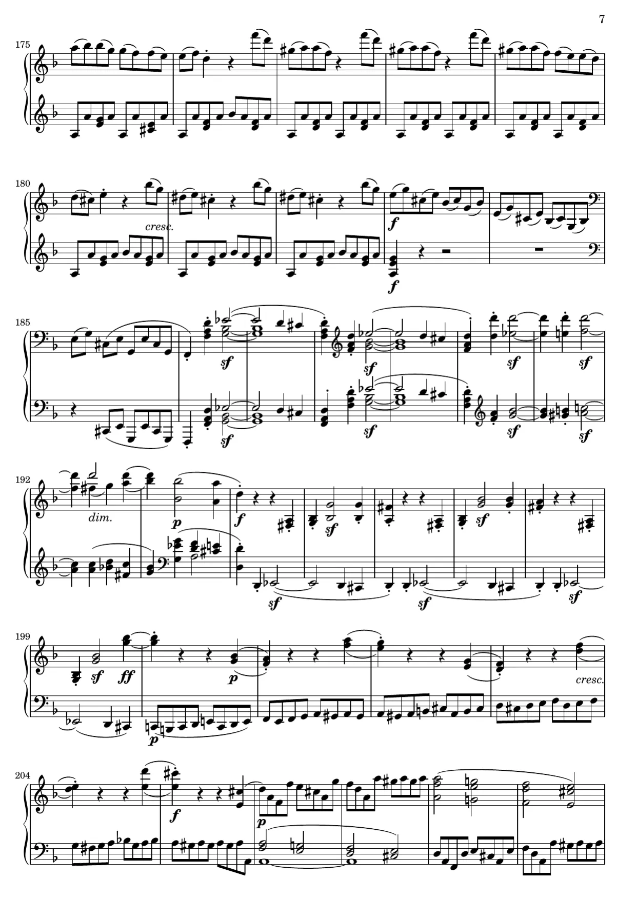 Sheet music page 7, Tempest Sonata (1st Movement) - Advanced Version