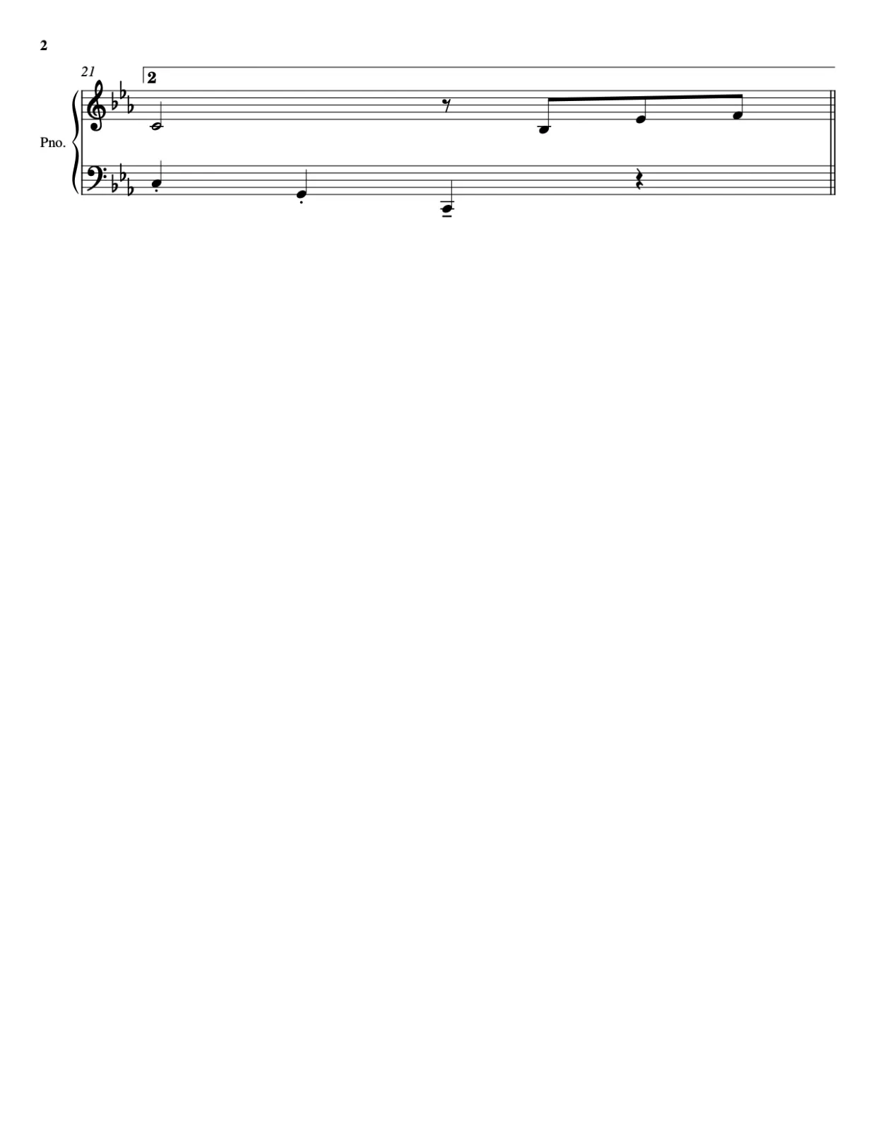 Sheet music page 2, Temptation Rag - Advanced Version