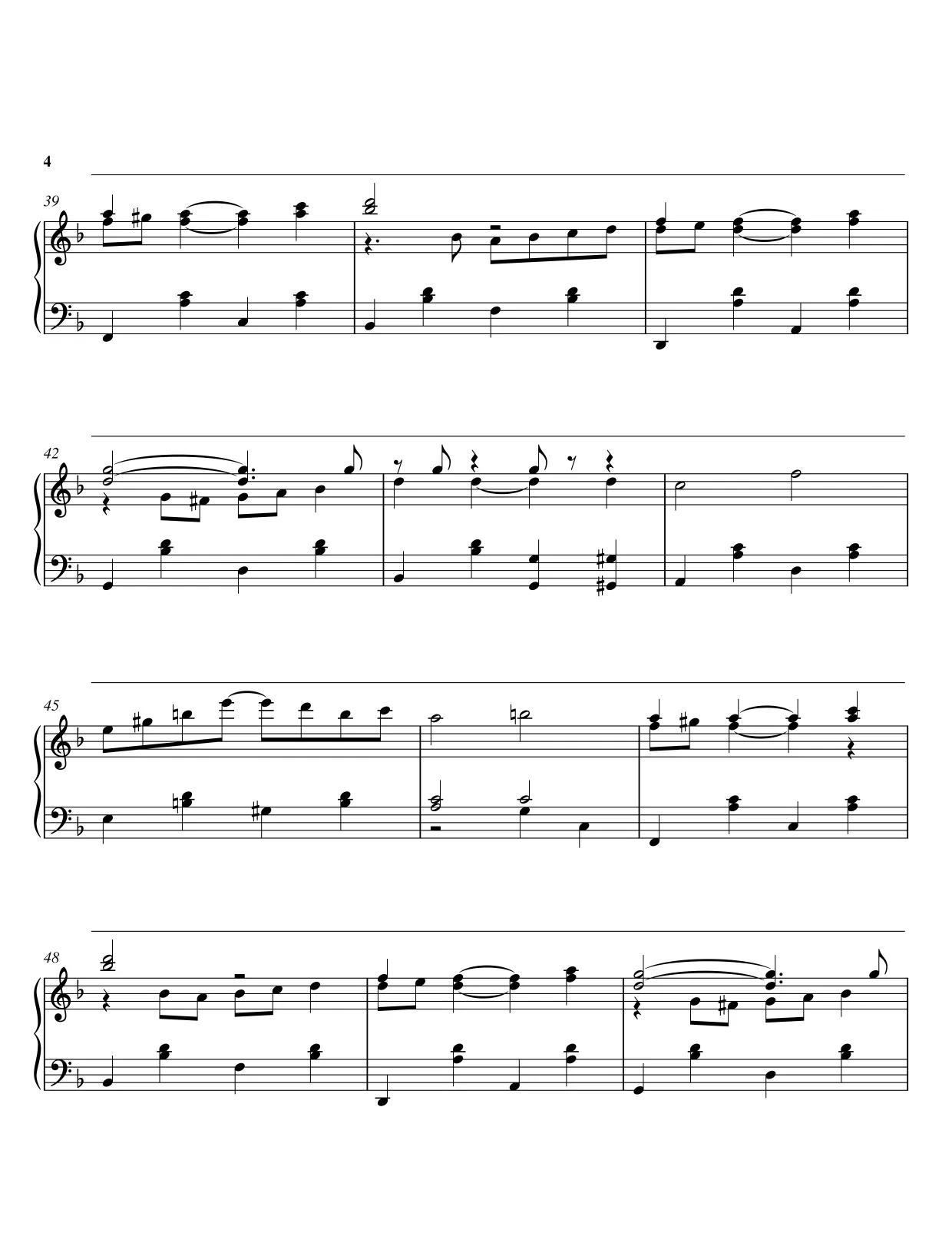 Sheet music page 4 The Entertainer - Advanced Version