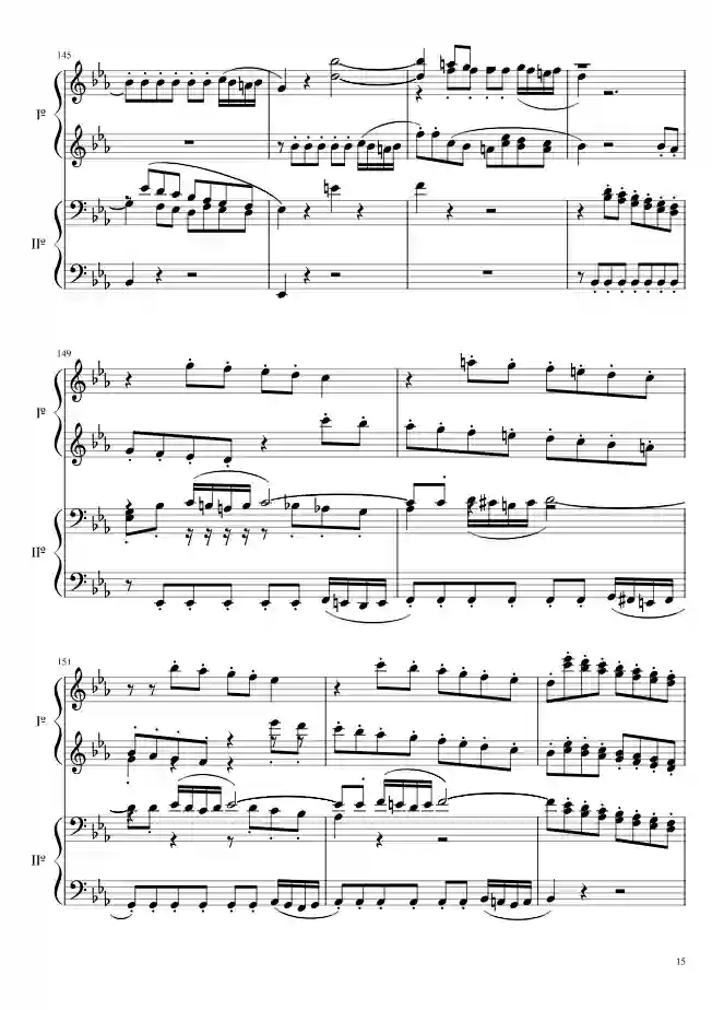 Sheet music page 14 The Magic Flute Overture, K. 620 - Intermediate Version