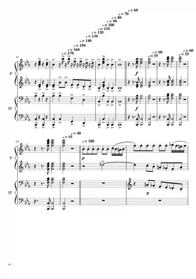 Sheet music page 9 The Magic Flute Overture, K. 620 - Intermediate Version