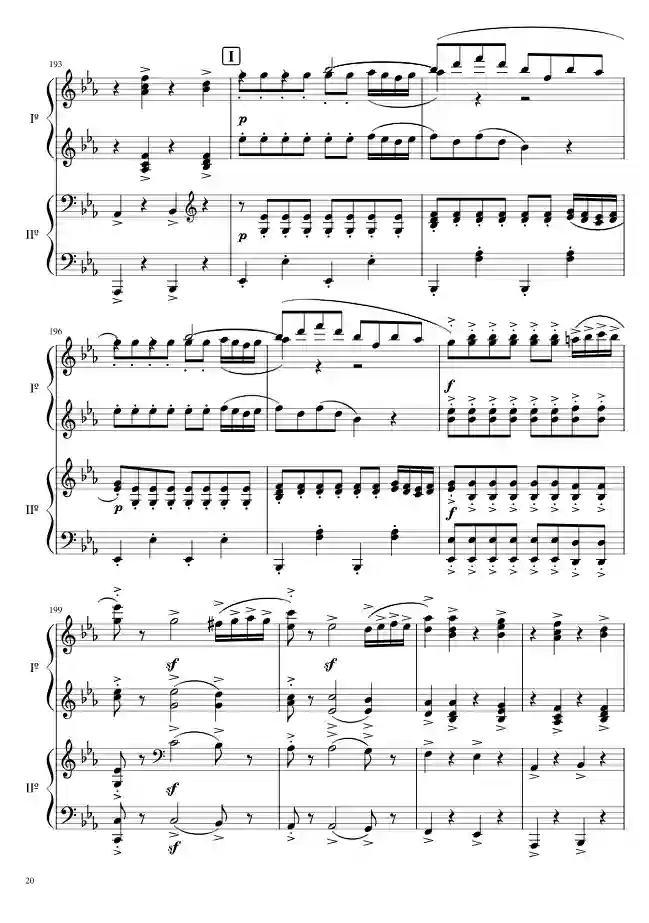 Sheet music page 19 The Magic Flute Overture, K. 620 - Intermediate Version