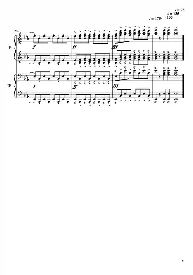 Sheet music page 22 The Magic Flute Overture, K. 620 - Intermediate Version