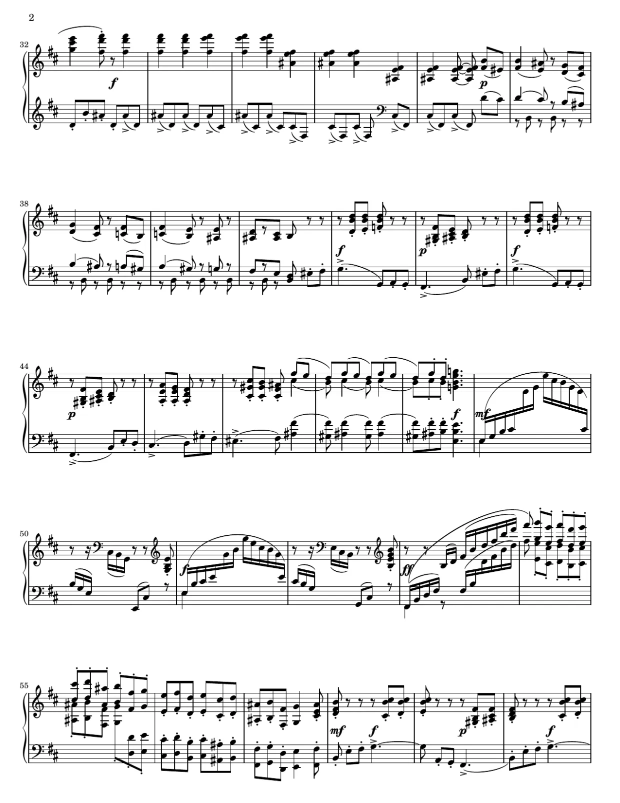 Sheet music page 2, The Seasons: August (Harvest) - Advanced Version