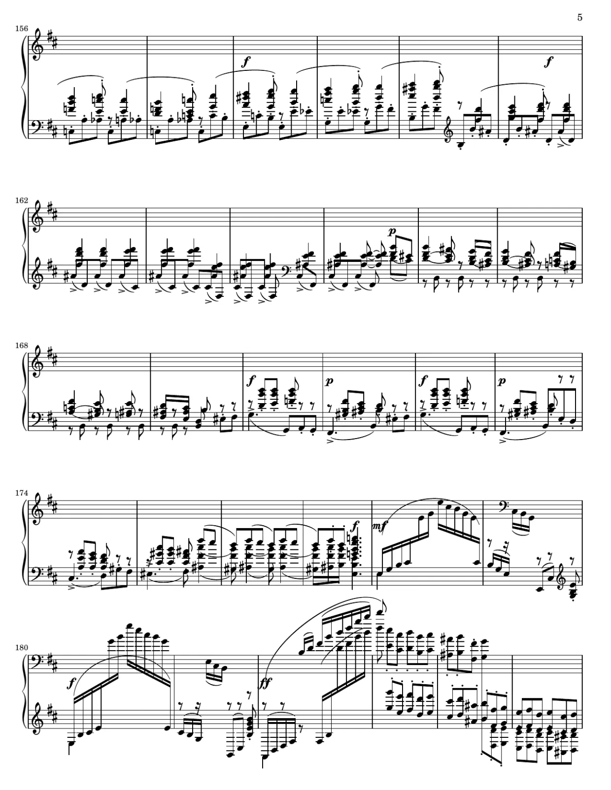 Sheet music page 5, The Seasons: August (Harvest) - Advanced Version