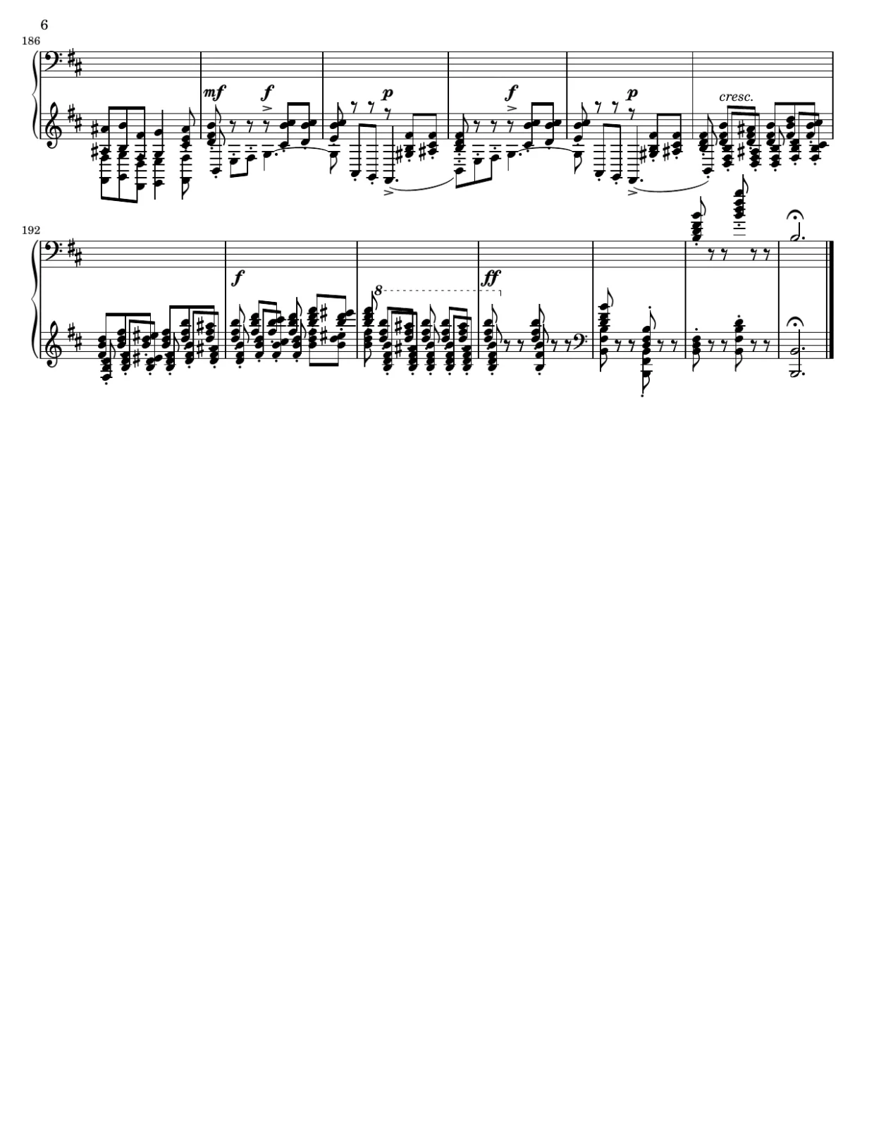 Sheet music page 6, The Seasons: August (Harvest) - Advanced Version