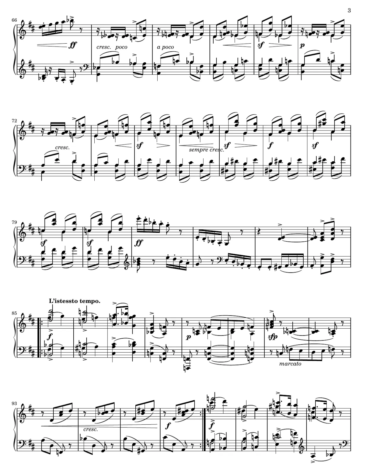 Bladmuziekpagina 3, De seizoenen: Februari (Carnaval) - Gevorderde versie