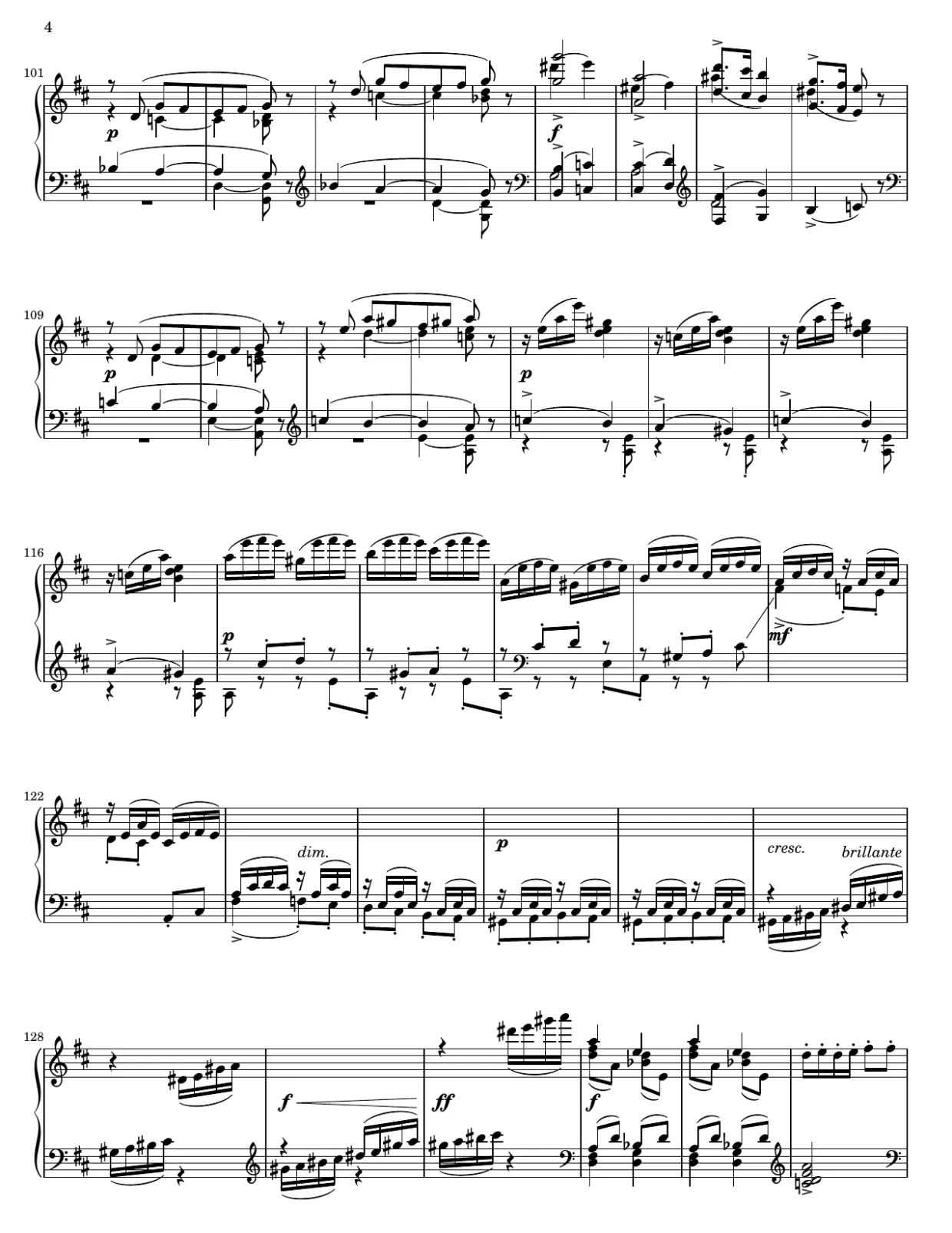 Bladmuziekpagina 4, De seizoenen: Februari (Carnaval) - Gevorderde versie