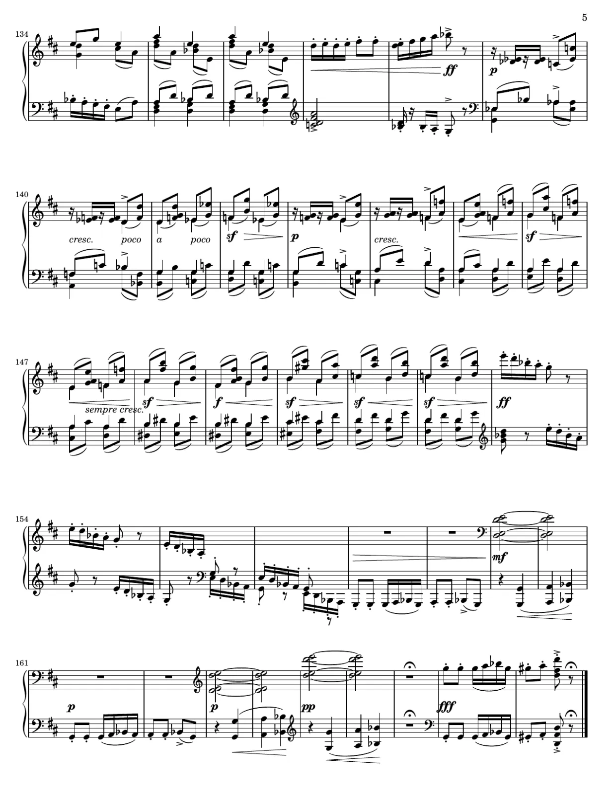 Bladmuziekpagina 5, De seizoenen: Februari (Carnaval) - Gevorderde versie