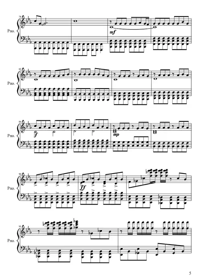 Sheet music page 5 This is Gallifrey: Our Childhood, Our Home - Beginner Version
