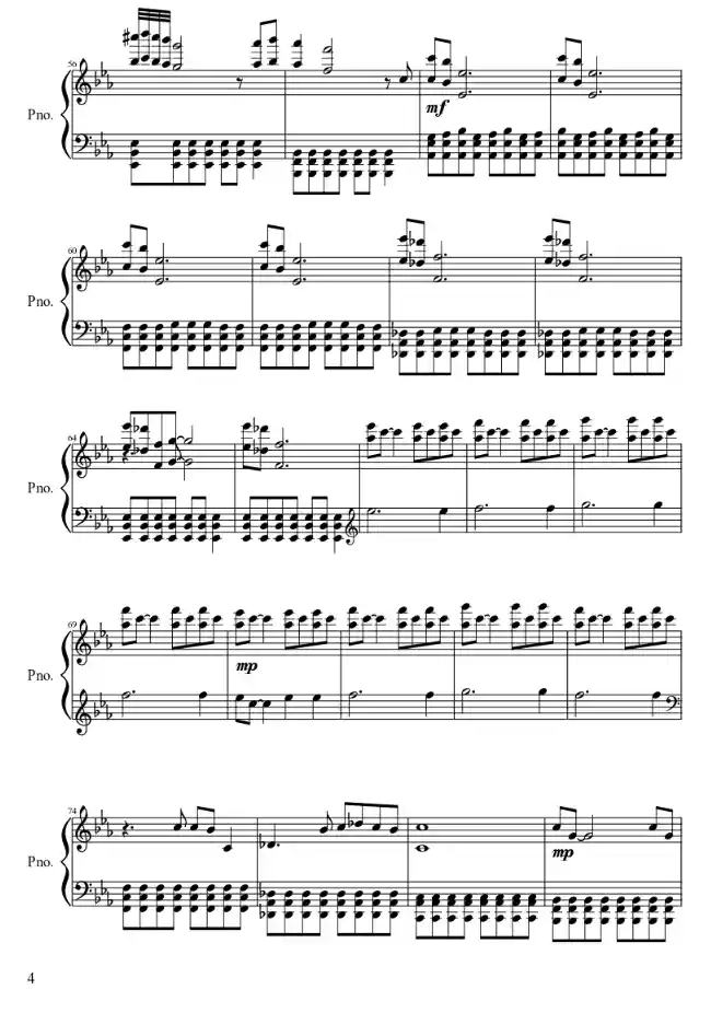 Sheet music page 4 This is Gallifrey: Our Childhood, Our Home - Beginner Version