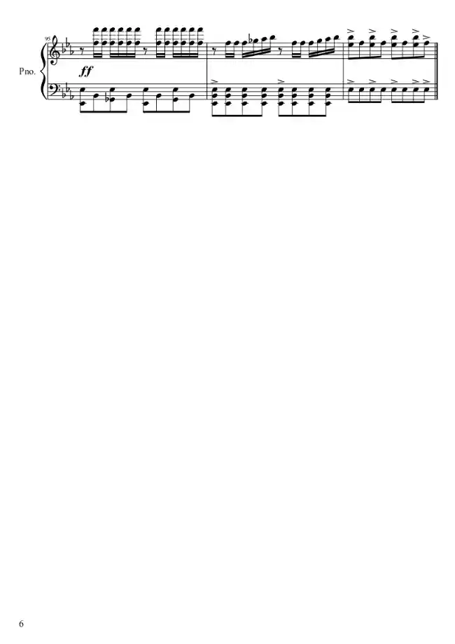 Sheet music page 6 This is Gallifrey: Our Childhood, Our Home - Beginner Version