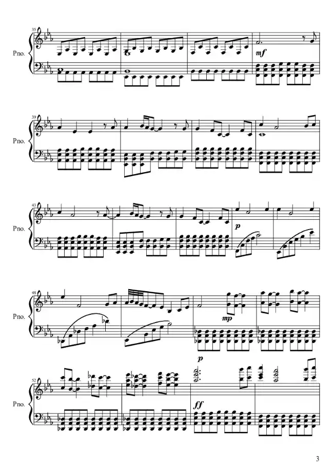 Sheet music page 3 This is Gallifrey: Our Childhood, Our Home - Beginner Version