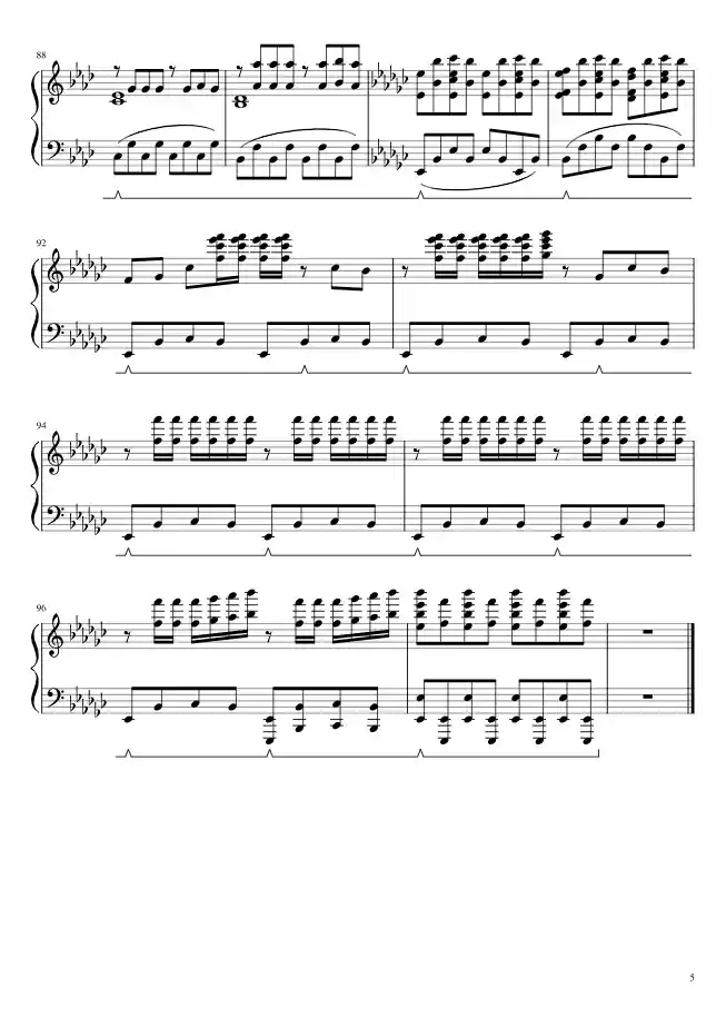 Sheet music page 5 This is Gallifrey: Our Childhood, Our Home - Intermediate Version