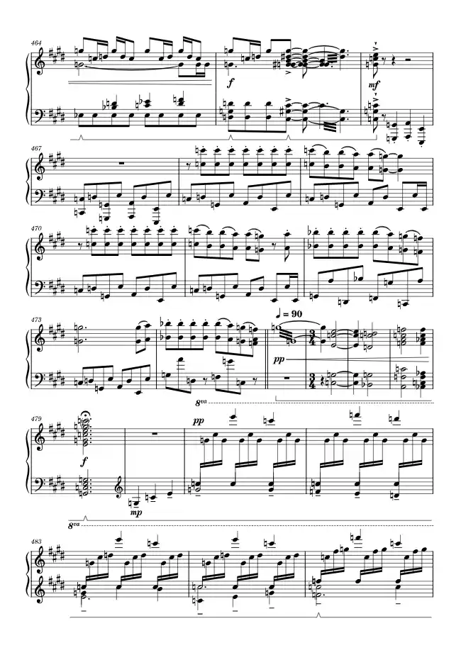 Sheet music page 2 To Star Lake - Advanced Version