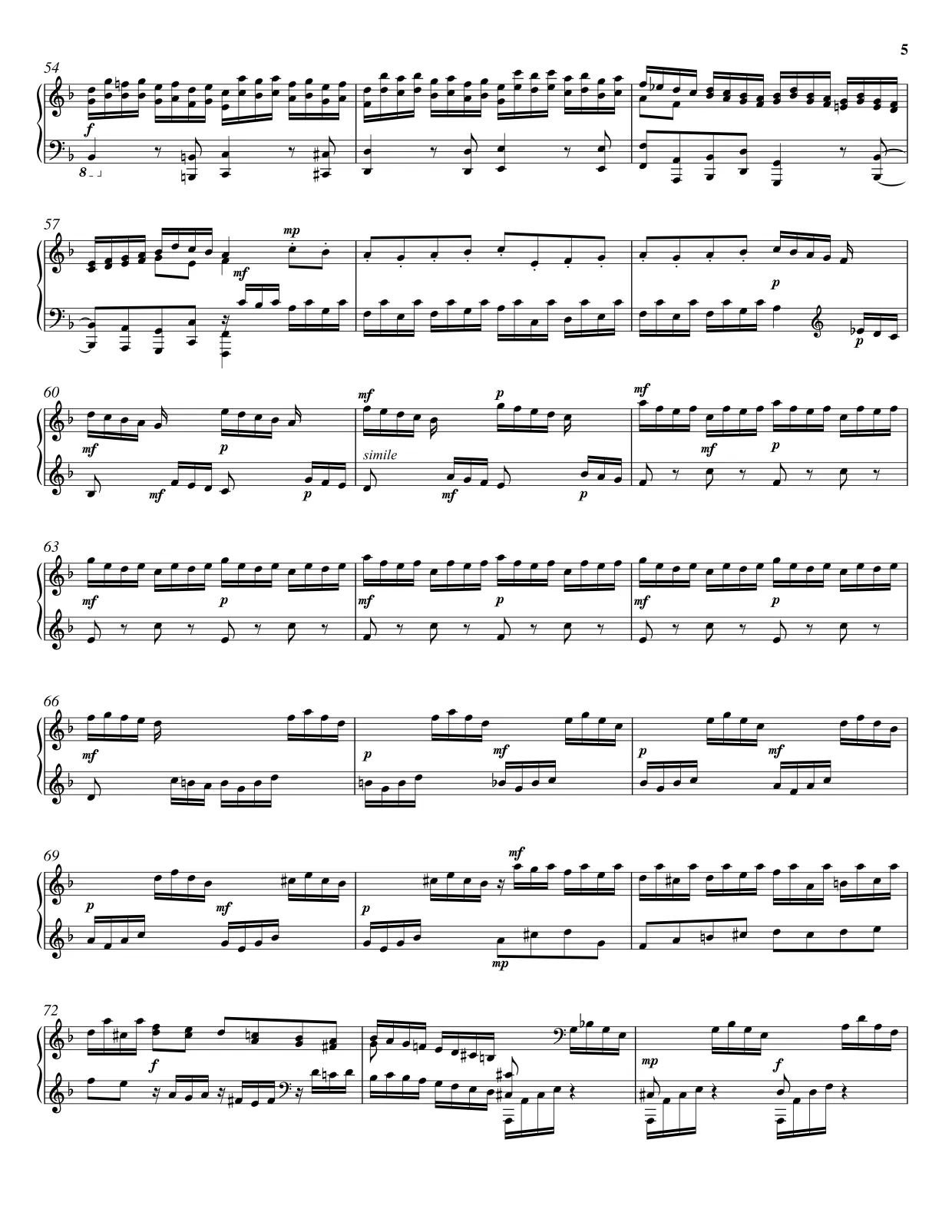 Notenseite 5 Toccata und Fuge d-Moll - Fortgeschrittene Version