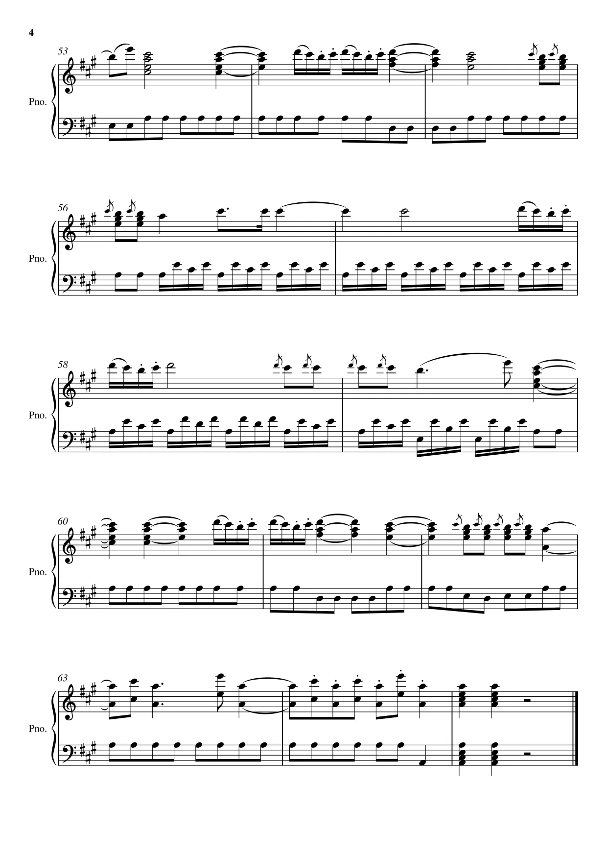 Sheet music page 4 Turkish March (Rondo alla Turca) - Beginner Version