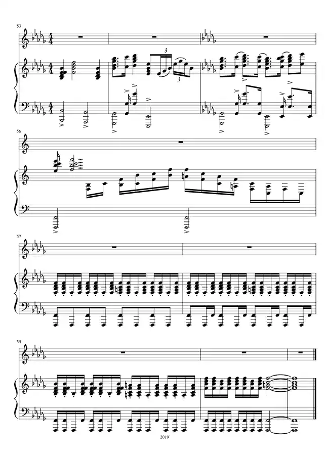 Sheet music page 5 Vale Decem - Beginner Version