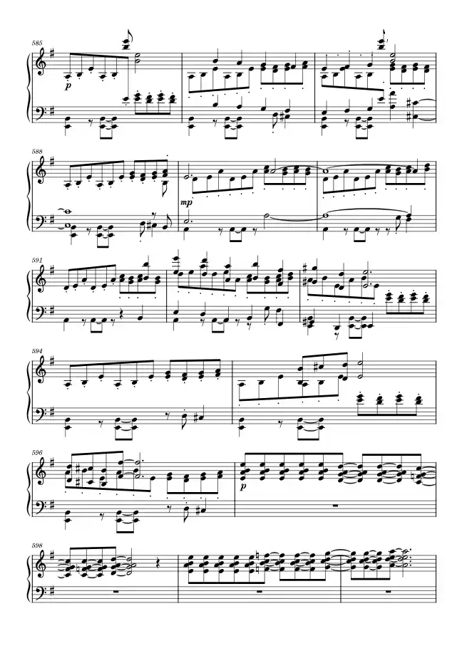 Sheet music page 3 Vanity and Friendship - Advanced Version