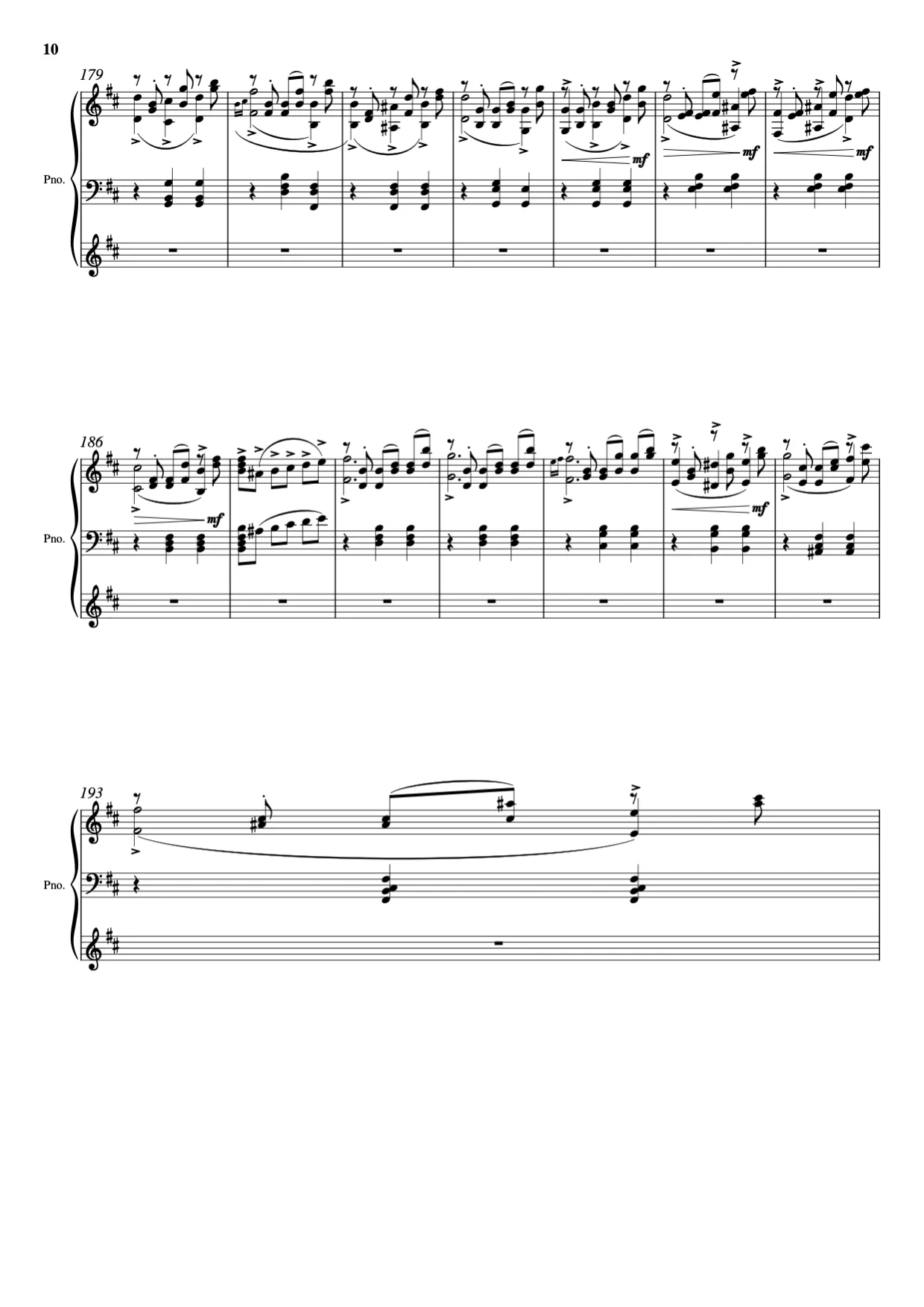 Sheet music page 10 Waltz of the Flowers - Advanced Version